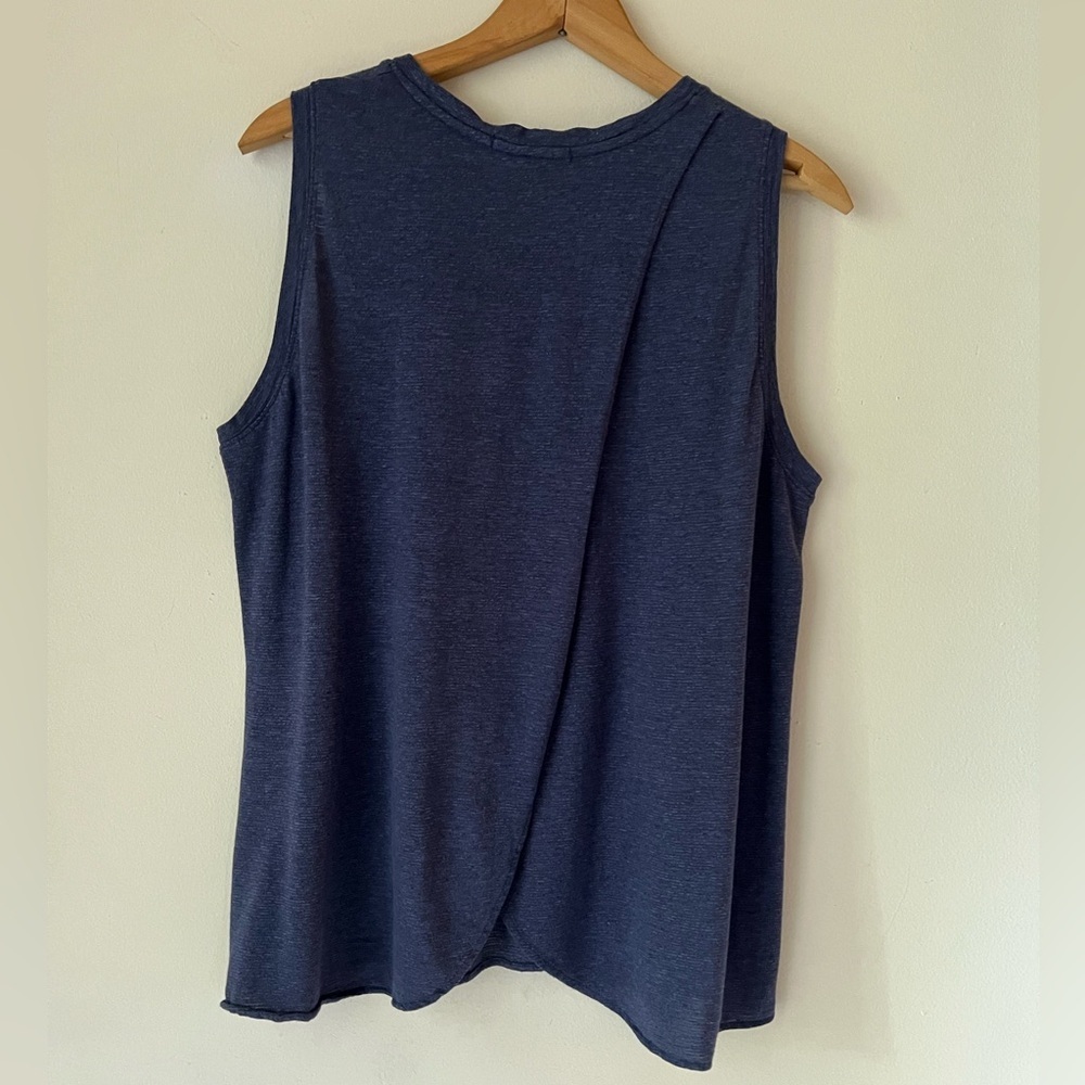 MARINE LAYER Women’s Open Tulip Back Tank Top Sleeveless in Navy Blue Soft Sz XL - Picture 3 of 8